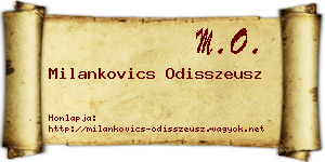 Milankovics Odisszeusz névjegykártya